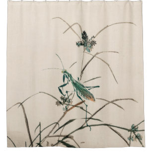 Grasshopper by Kōno Bairei Shower Curtain
