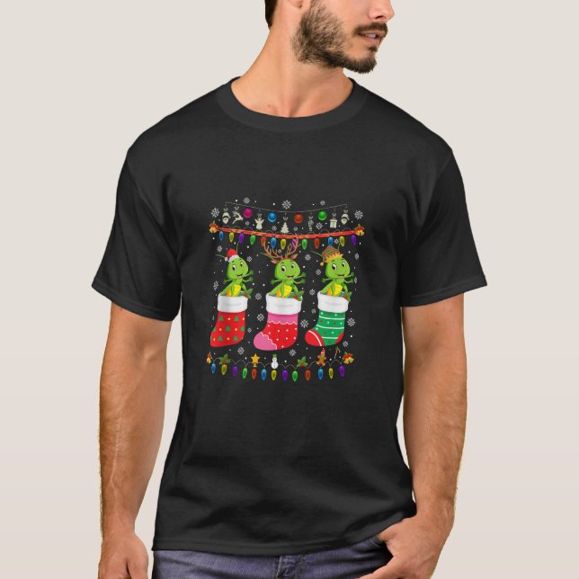 Grasshopper Christmas Socks Ugly Christmas Sweater (Front)