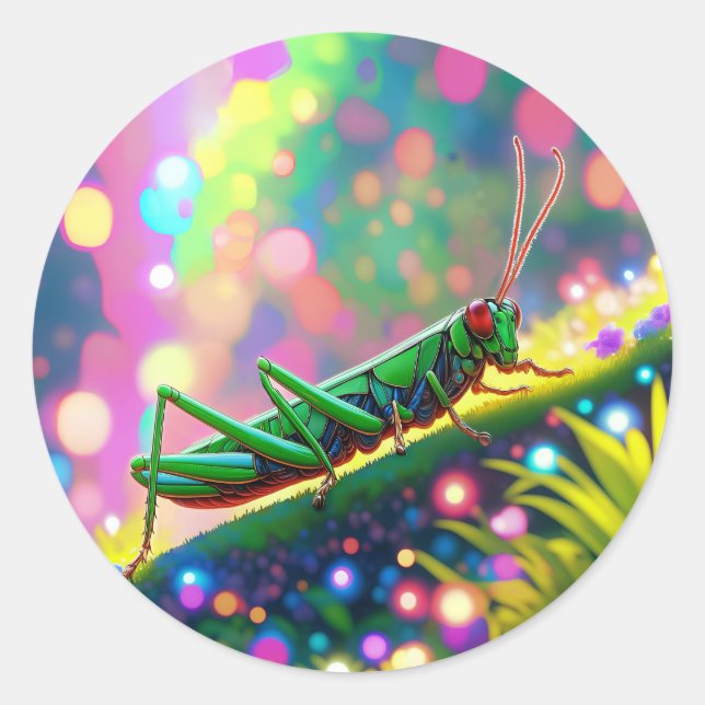 Grasshopper Classic Round Sticker (Front)