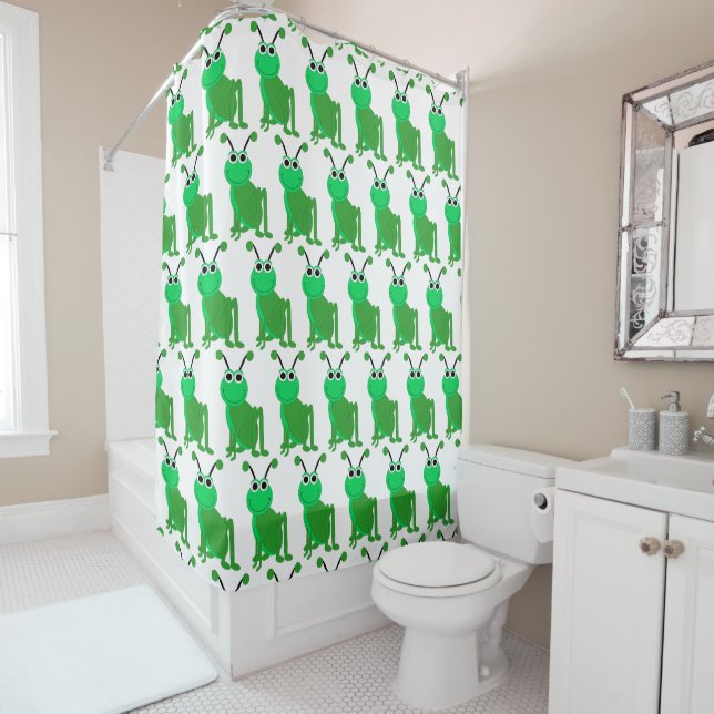 Grasshopper Design Shower Curtain (In Situ)