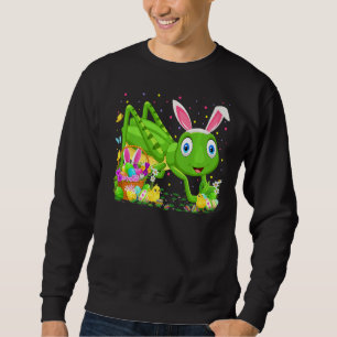 Grasshopper Easter Egg Hunting Grasshopper Easter Sweatshirt