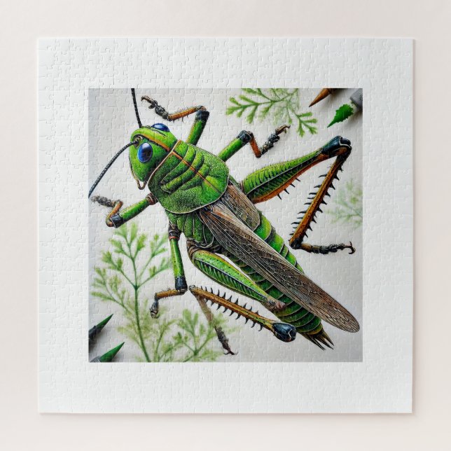 Grasshopper in natural environment 251024IREF222 - Jigsaw Puzzle (Vertical)