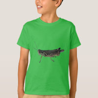 Grasshopper Insect Photo, Side View on tshirts