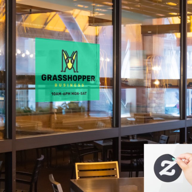 Grasshopper Mascot Logo | Business  (Restaurant Window)