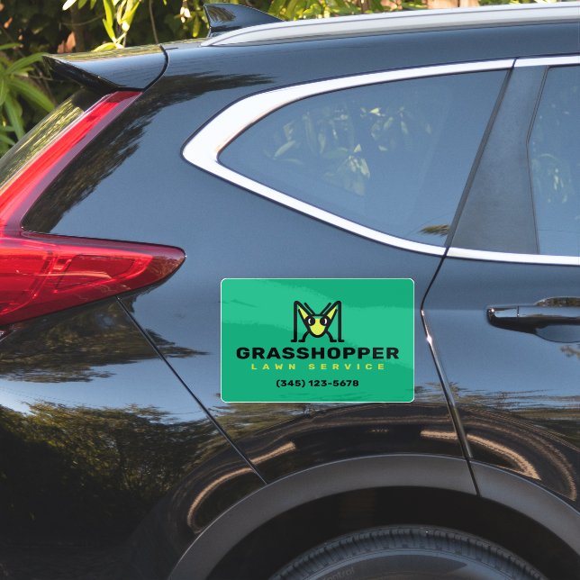 Grasshopper Mascot Logo | Business  (Car Side)