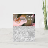 Grasshopper On Azalea Thank You Photo Card