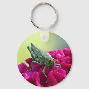 Grasshopper on Cockscomb Key Ring