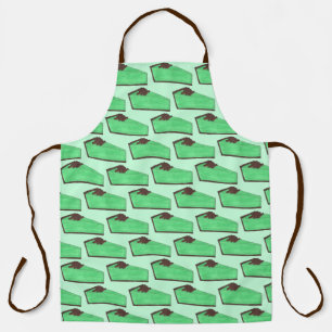 Grasshopper Pie Slice Mint Chocolate Dessert Apron