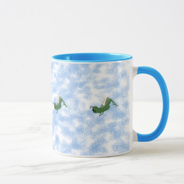 Grasshopper Whimsical Cartoon Art Mug (Right)