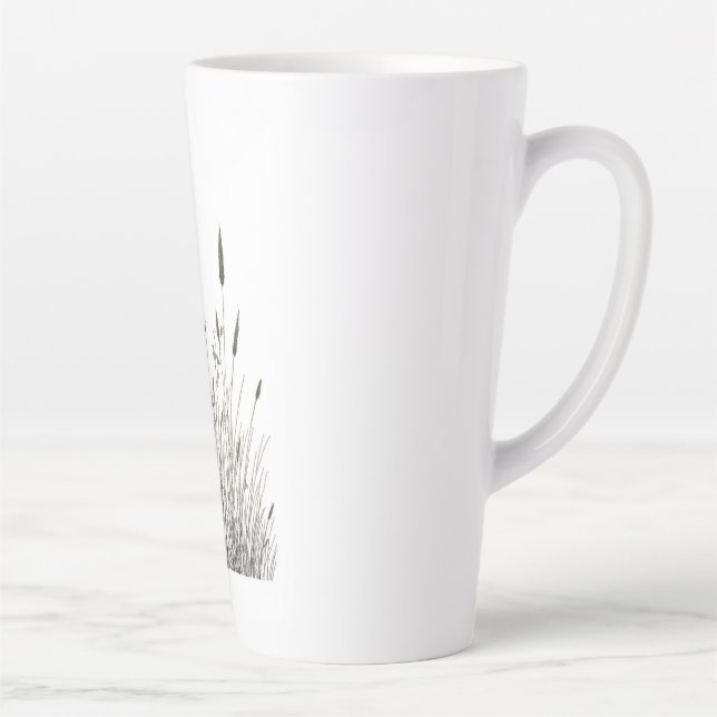 Grasshopper & Wild Grass Ink Art Coffee Mug (Right)