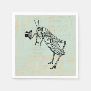 Grasshopper with Top Hat Napkin