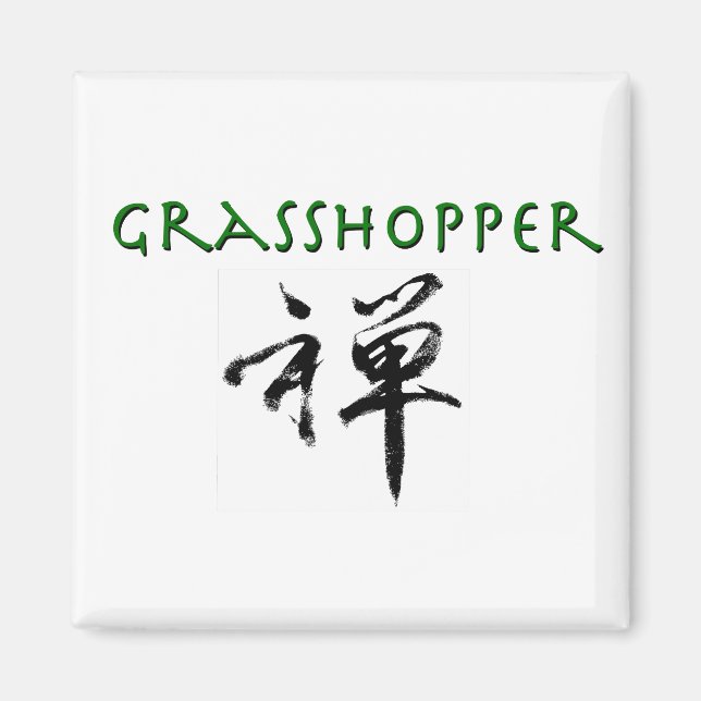 Grasshopper with "Zen" symbol Magnet (Front)
