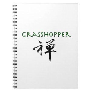 Grasshopper with "Zen" symbol Spiral Notebook
