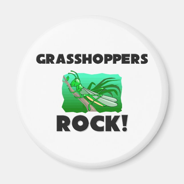 Grasshoppers Rock Magnet (Front)