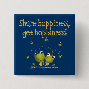 Grasshoppers Share Hoppiness 15 Cm Square Badge