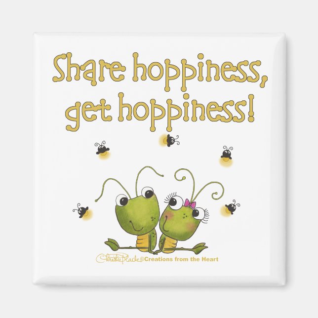 Grasshoppers Share Hoppiness Magnet (Front)