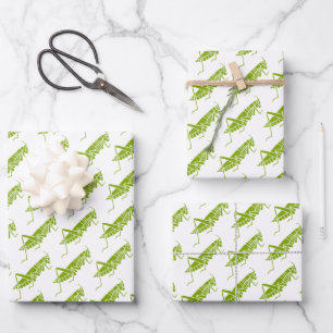 Grasshoppers Wrapping Paper Sheet