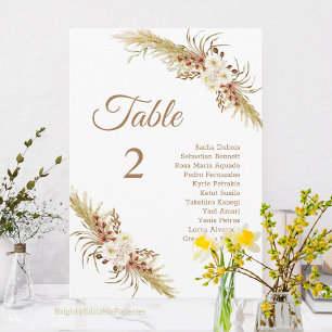 Grassland Dream Wedding Table Card. Programme
