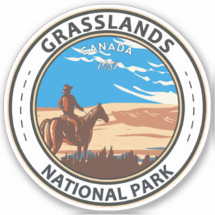 Grasslands National Park Canada Travel Art Vintage