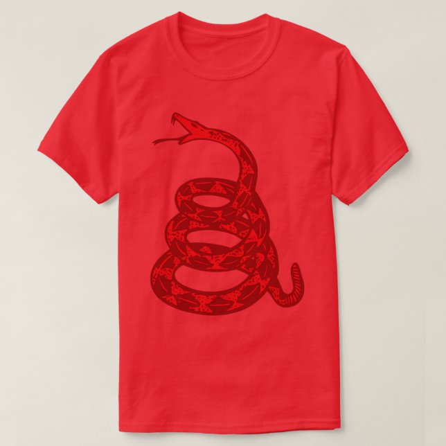 Grassless Red Gadsden Snake T-Shirt (Design Front)