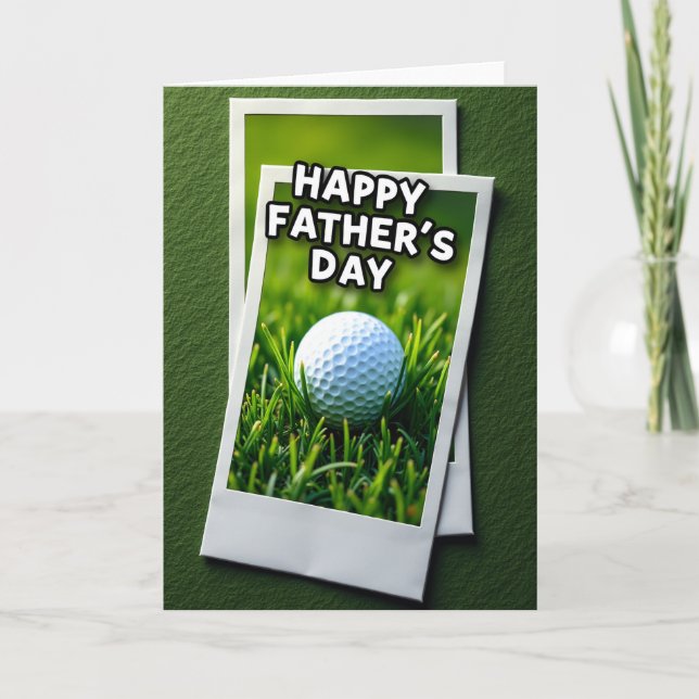 Grassy Fathers Day Sphere Card (Front)