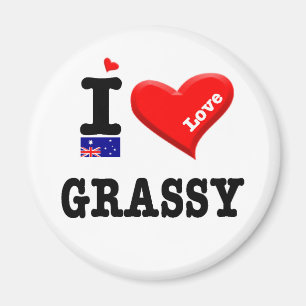 GRASSY - I Love Magnet