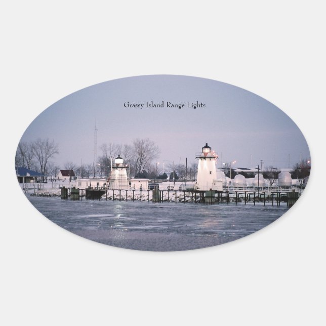 Grassy Island Range Lights sticker (Front)