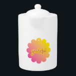 Grateful<br><div class="desc">Are you grateful for what you have in life? Perhaps you're grateful for a good cup of tea. This cute grateful design features pink and yellow colours.</div>
