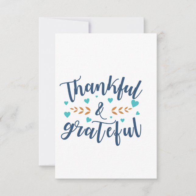Grateful And a Big Thankyou card (Front)