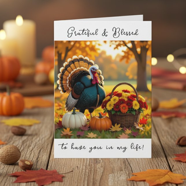 Grateful and Blessed | Happy Thanksgiving Card (Creator Uploaded)
