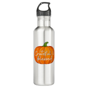 Grateful and Blessed - Pumpkin Fall Thanksgiving 710 Ml Water Bottle