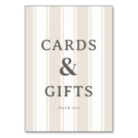 Grateful Beige Serif Thank You Card
