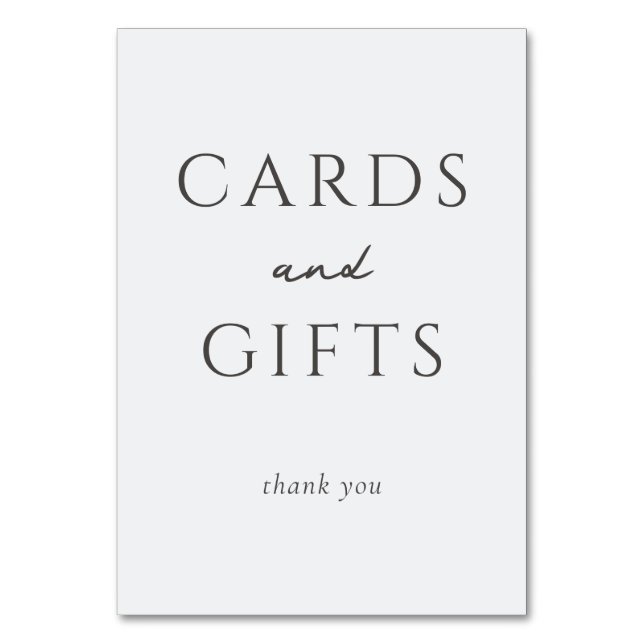 Grateful Black Serif Thank You Card (Front)