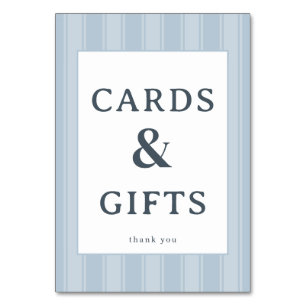 Grateful Blue Minimalist Thank You Card