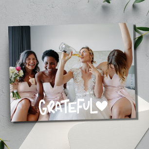 Grateful Bridesmaids Photo Blank Thank You  Postcard