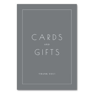 Grateful Charcoal Minimalist Thank You Card