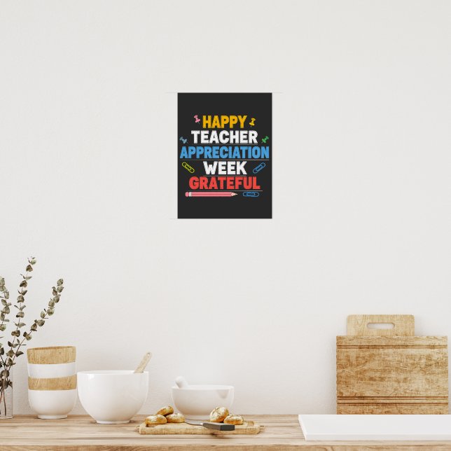 Grateful Colourful School Design Poster (Kitchen)