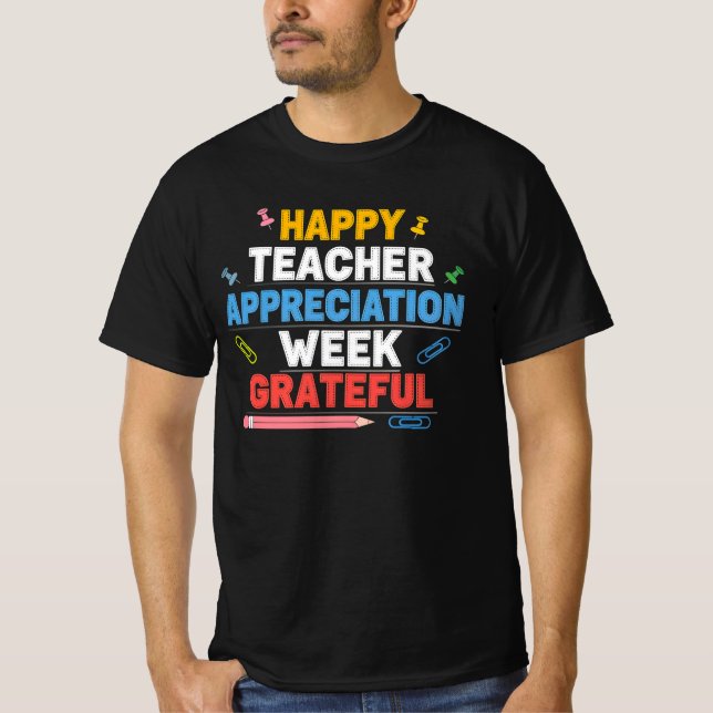 Grateful Colourful School Design T-Shirt (Front)
