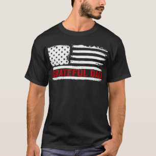 Grateful Dad Patriotic USA Father's Day Grateful T-Shirt