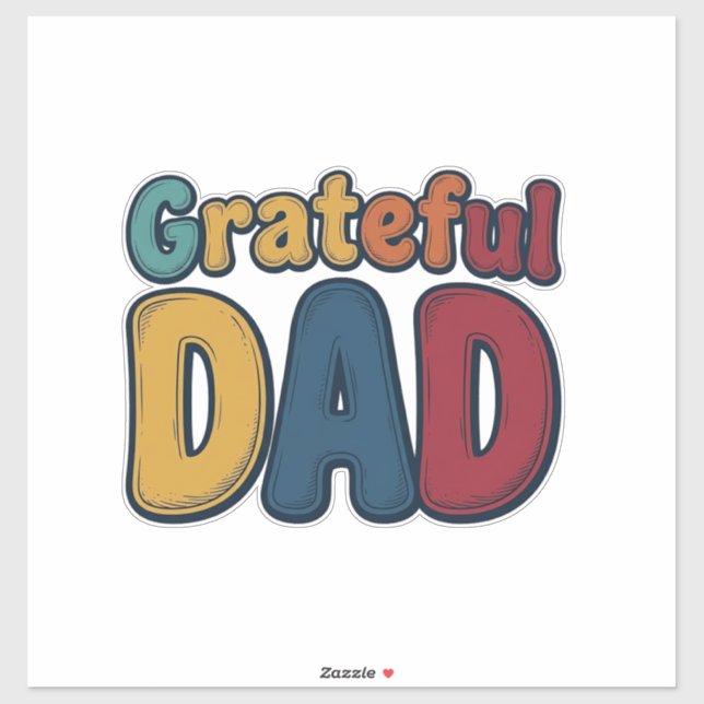 Grateful Dad Retro Bubble Letter Shirt Design_1 (Sheet)