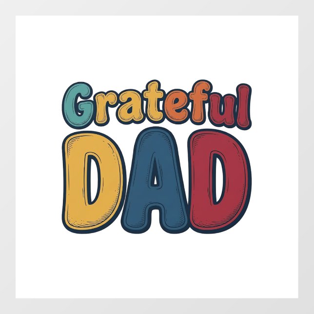 Grateful Dad Retro Bubble Letter Shirt Design_1 (Sheet)