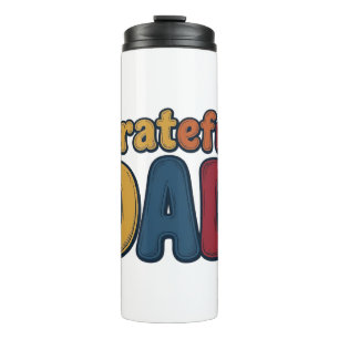 Grateful Dad Retro Bubble Letter Shirt Design_1 Thermal Tumbler