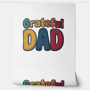 Grateful Dad Retro Bubble Letter Shirt Design_1 Wallpaper