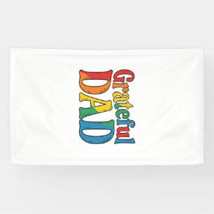 Grateful Dad Vintage Rainbow Typography Shirt_1 Banner