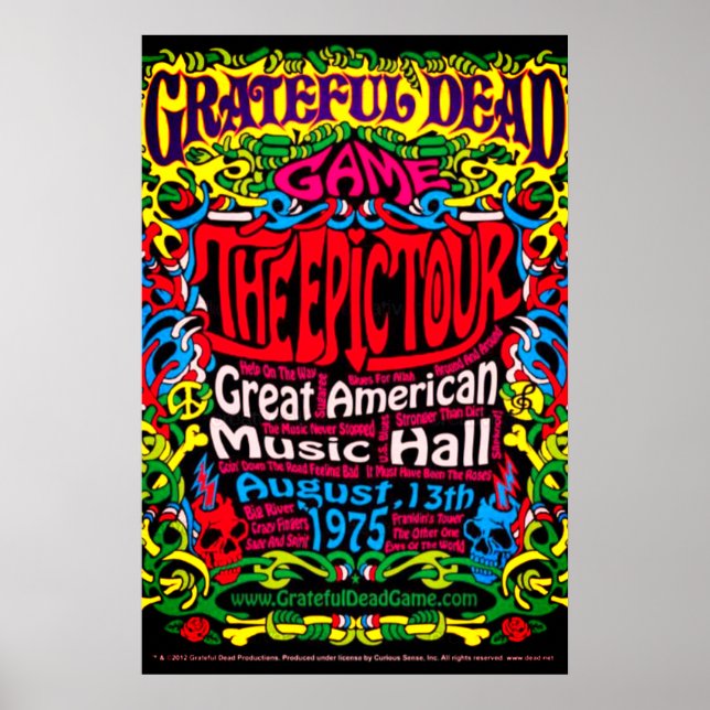 Grateful Dead Rock Band Concert Poster (Front)