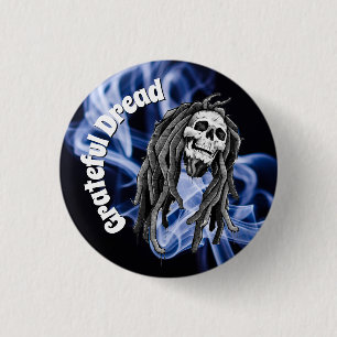 Grateful Dread Dreadlocks Smoke Funny 3 Cm Round Badge