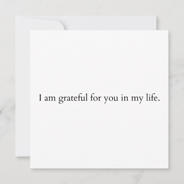 Grateful Flat Note Card (Back)