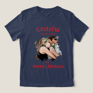 Grateful for My Family Christmas Tri-Blend Shirt