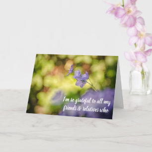 Grateful For Support, Coming Out Of The Woodwork Card