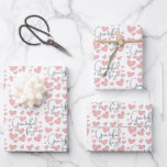 Grateful For You Heart Wrapping Paper Sheets<br><div class="desc">Show your gratitude with this lovely heart wrapping paper set!</div>